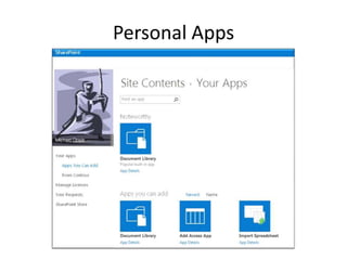 Personal Apps
 