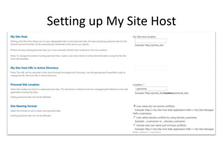 Setting up My Site Host
 