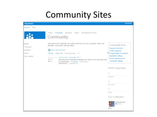 Community Sites
 