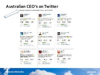 @GordonMakryllos 
#KINSHIP 
Australian 
CEO’s 
on 
Twitter 
 