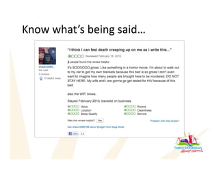 Know what’s being said… 
 