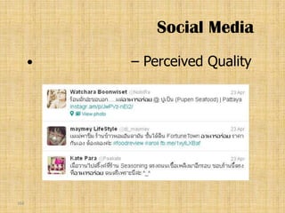 Social Media
         – Perceived Quality




166
 
