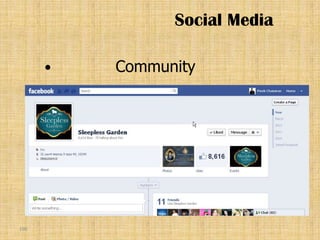 Social Media

         Community




190
 