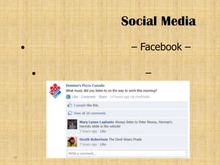 Social Media
             – Facebook –

               –




38
 
