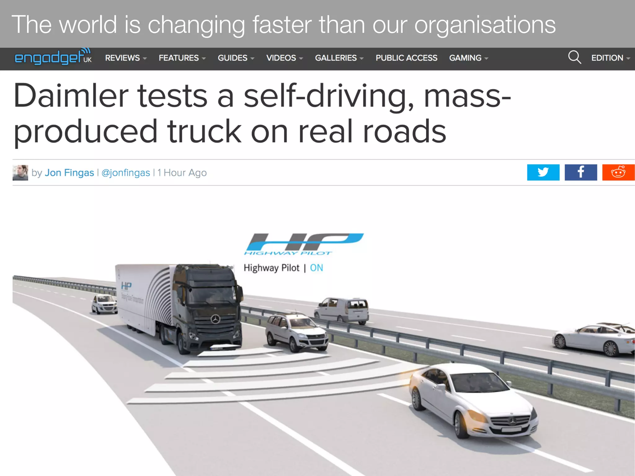 The world is changing faster than our organisations
 