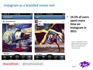 Instagram as a branded movie reel


                                    • 14.5% of users
                                 ...