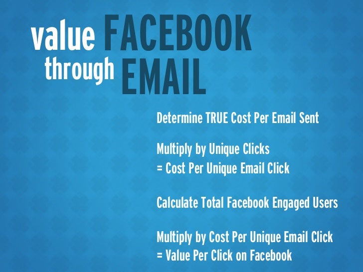 Facebook and Email - Integrating Two Important Channels