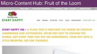 Micro-Content Hub: Fruit of the Loom
 