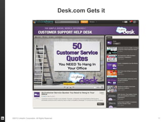 ©2013 LinkedIn Corporation. All Rights Reserved. 11
Desk.com Gets it
 