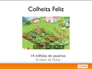 Colheita Feliz




14 milhões de usuários
   O maior do Orkut
 