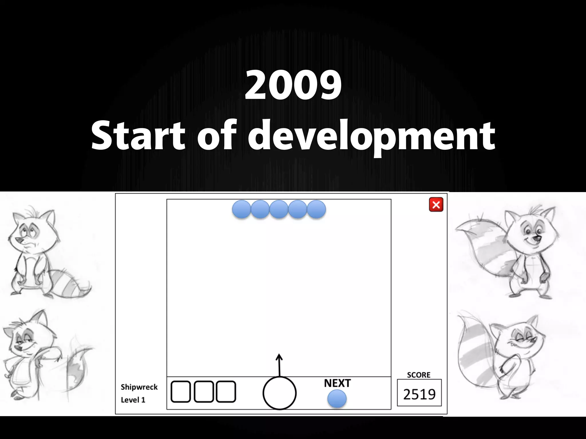 2009
Start of development
 