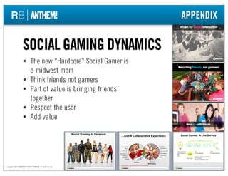 APPENDIX


                      SOCIAL GAMING DYNAMICS
                      • The new “Hardcore” Social Gamer is
       ...
