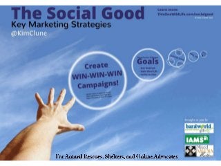 The Social Good: Marketing Strategies for Animal Rescues, Shelters, and Online Advocates