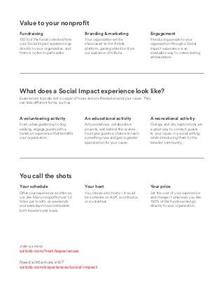 AirBNB Social Impact Experiences