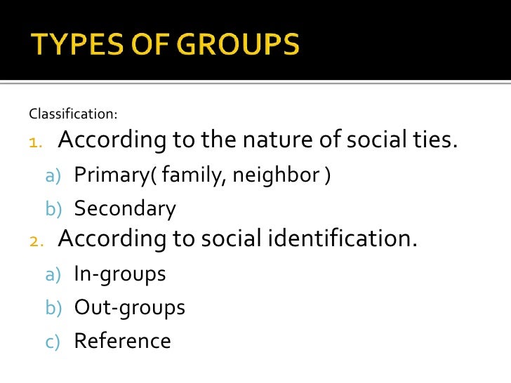 Social groups