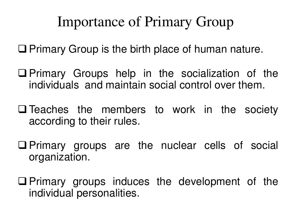 Social Groups