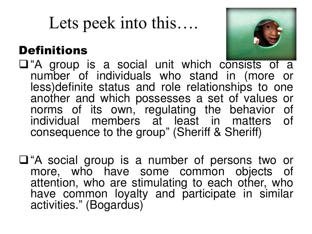 Social Groups