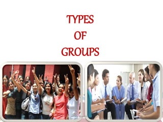 TYPES
OF
GROUPS
Ms Manisha
 