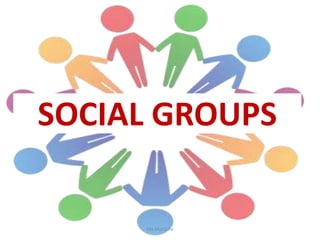 SOCIAL GROUPS
Ms Manisha
 