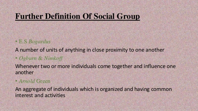 Social Groups And Types Social Groups And Types