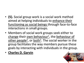 Social group work - Imran Ahmad Sajid | PPTX