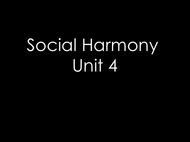 Social Harmony Revision
