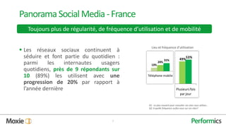 Panorama Social Media - France
    Toujours plus de régularité, de plus souvent, pour consulter ces sites vous utilisez :
...