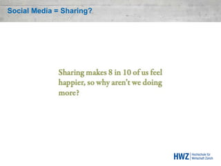 Social Media = Sharing?
 