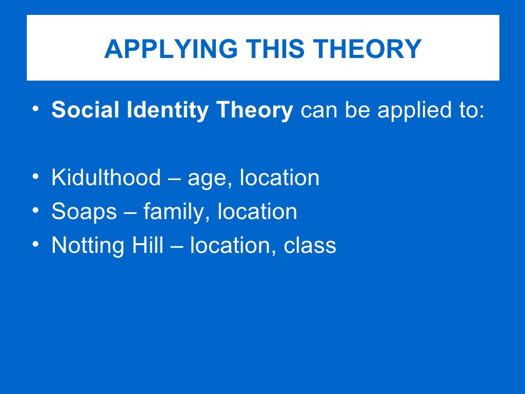 Social Identity Theory