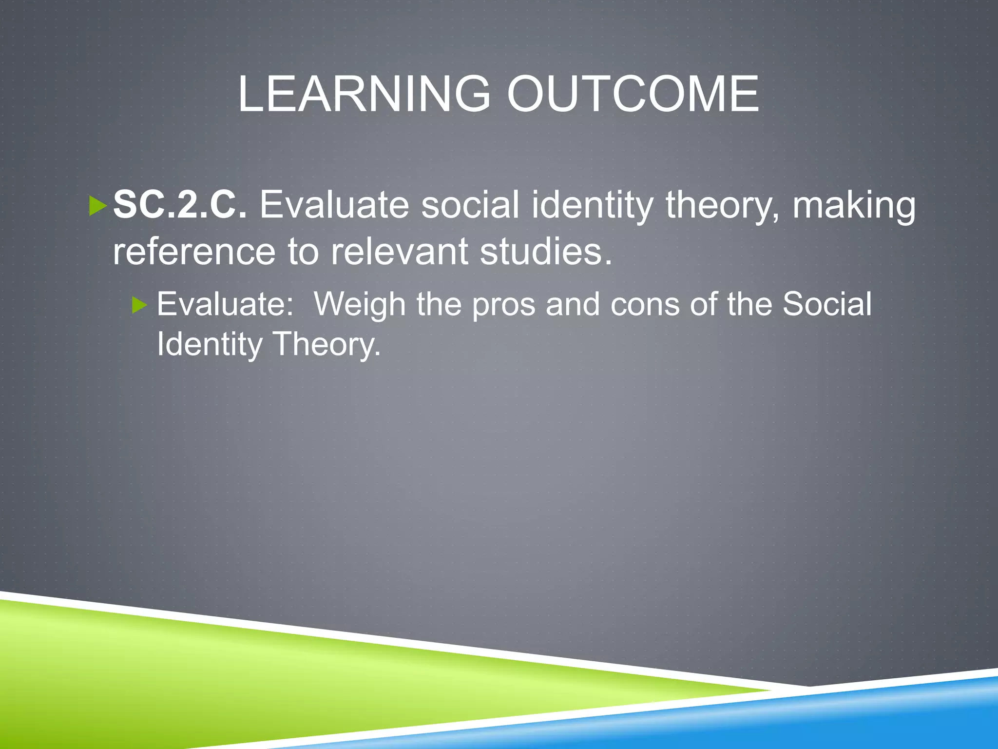 Social identity theory pp | PPTX