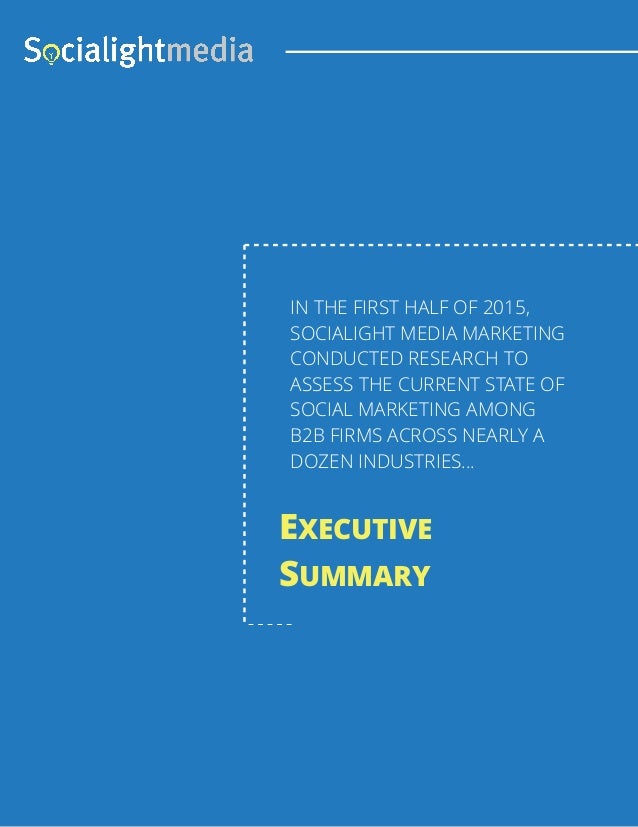 2015 State of B2B Social Marketing Whitepaper Sample