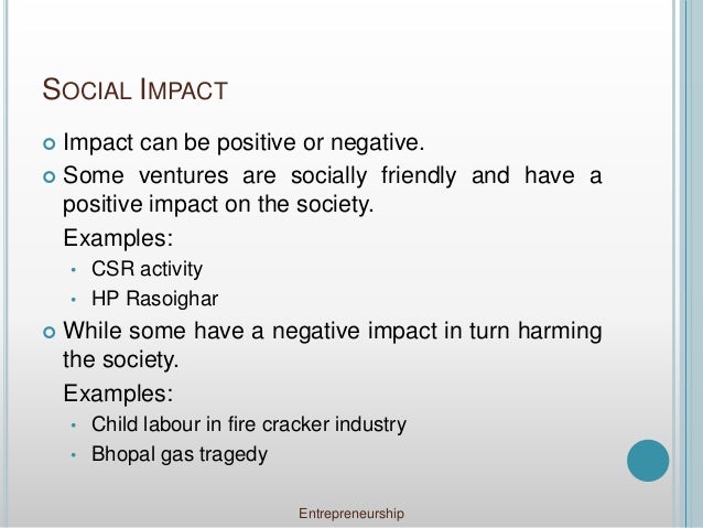 Impact Of Entrepreneurship