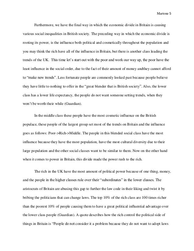 Rich vs poor essay