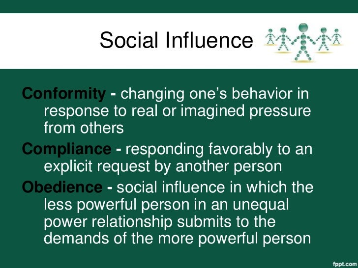 types of social influence