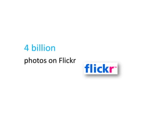 4 billion
photos on Flickr
 