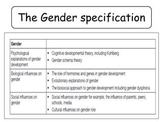 The Gender specification
 