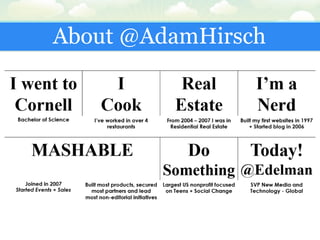 About @AdamHirsch
 