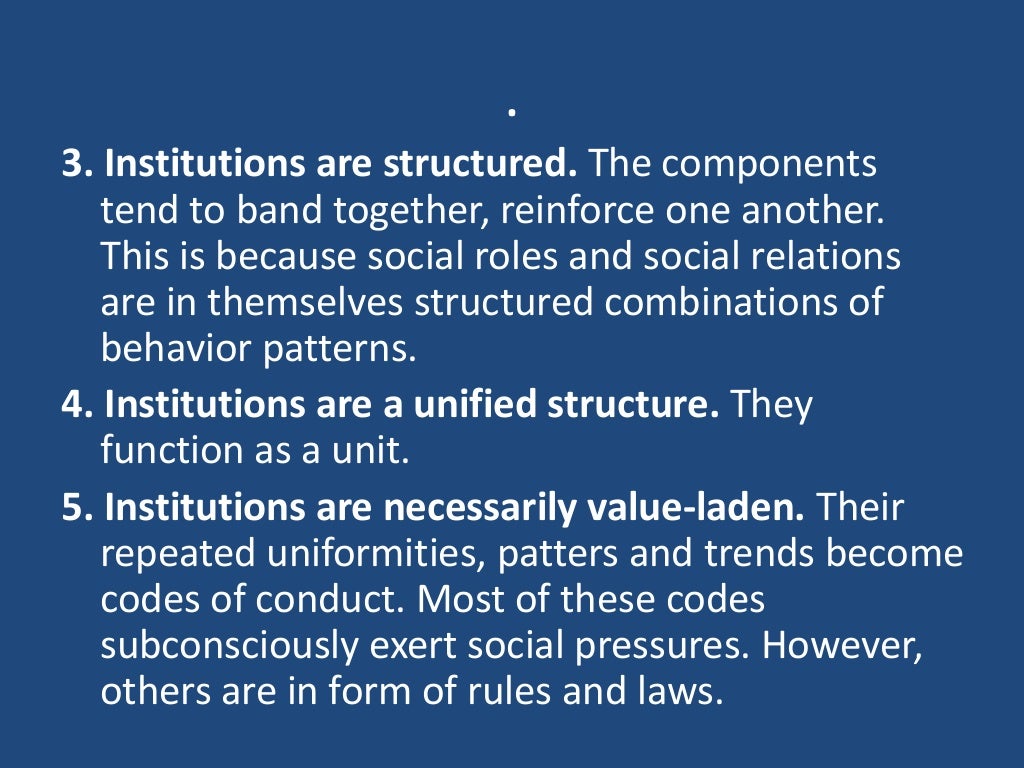Social Institutions