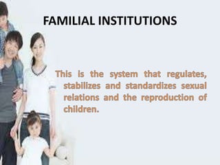FAMILIAL INSTITUTIONS
 