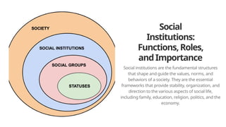 Institutional Roles Social Institutions Functions, Roles, and Importance.pptx