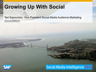 Growing Up With Social
Ted Sapountzis, Vice President Social Media Audience Marketing
@sapountzis
 
