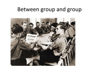 Between group and group 