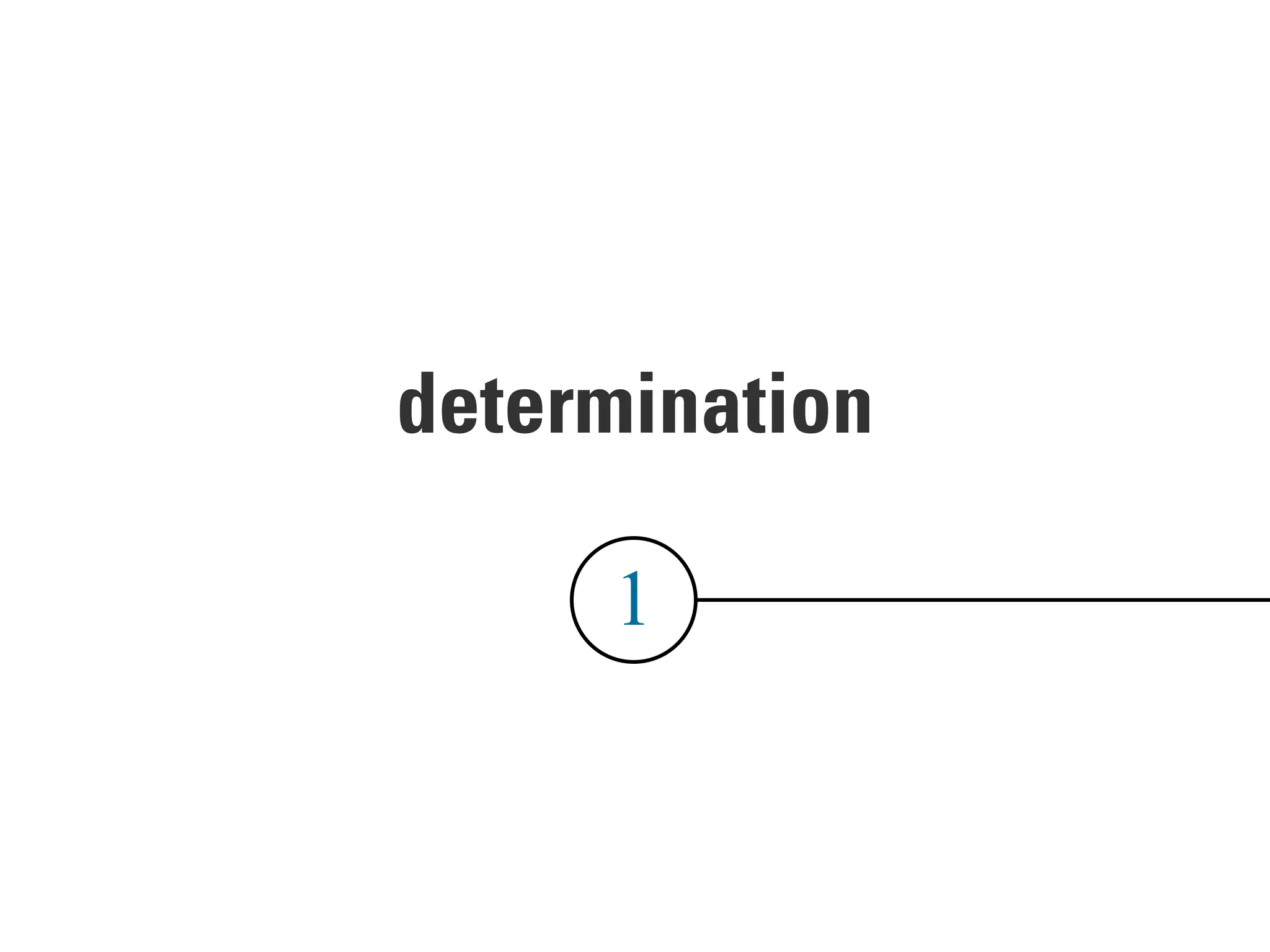 determination
1
 