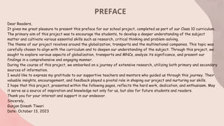Preface School Project Social Interdisciplinary project class 10th.pptx