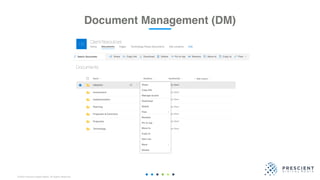 ©2020 Prescient Digital Media. All Rights Reserved.
Document Management (DM)
 