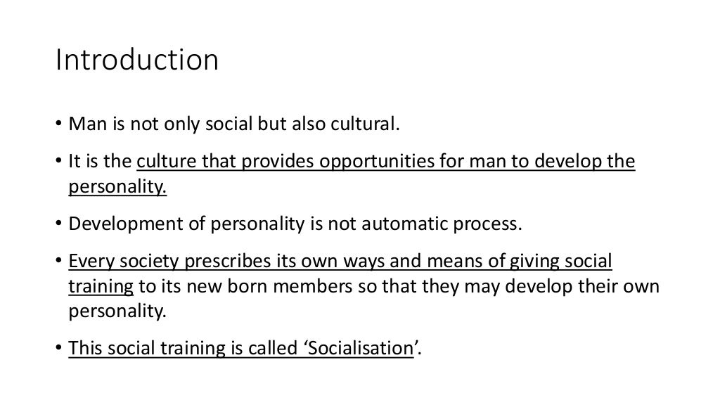 Socialisation