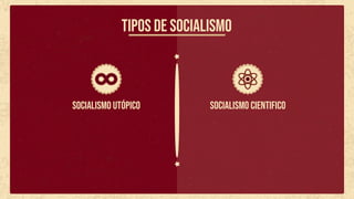 Tipos de socialismo
Socialismo utópico Socialismo cientifico
 