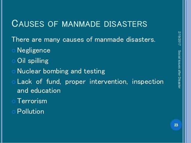Human causes of natural hazards