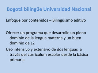 Diagnosticado y acompañado planes de mejoramiento de licenciaturas de idiomas de universidades públicasAcciones 2005-2009Educación  Preescolar, Básica y Media