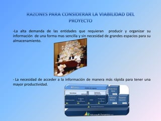  Fortalecer la gestión de información en las organizaciones.